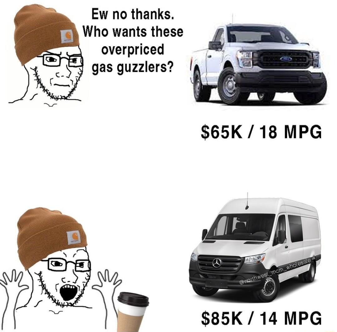 Ew no thanks Who wants these overpriced 5 gas guzzlers 65K 18 MPG