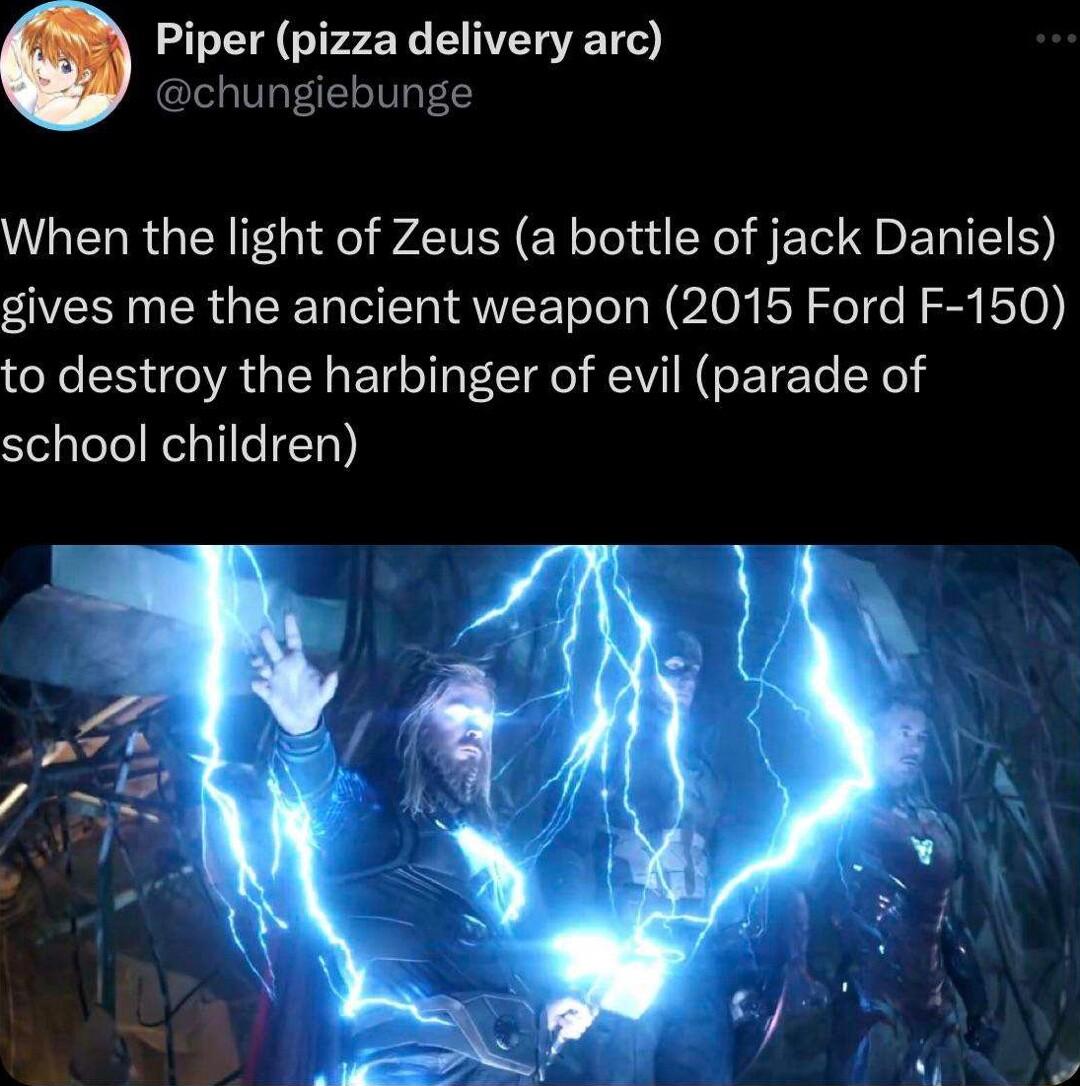 Piper pizza delivery arc chungiebunge WLELRGEN el AT CR Tl X FE N EL TS gives me the ancient weapon 2015 Ford F 150 to destroy the harbinger of evil parade of school children