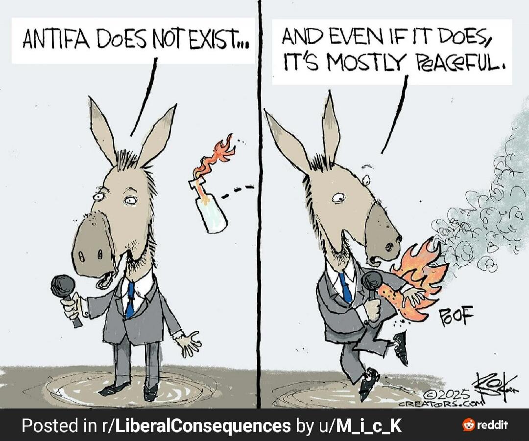 ANTIFA DOES NOT EXIST... AND EVEN IF IT DOES, IT'S MOSTLY PEACEFUL.