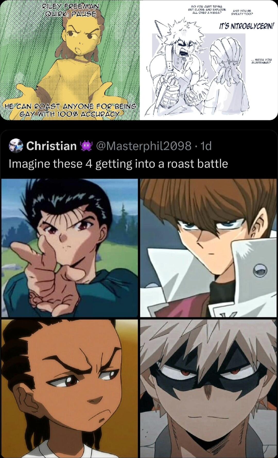 Christian Imagine these 4 getting into a roast battle w 7 Ill N V