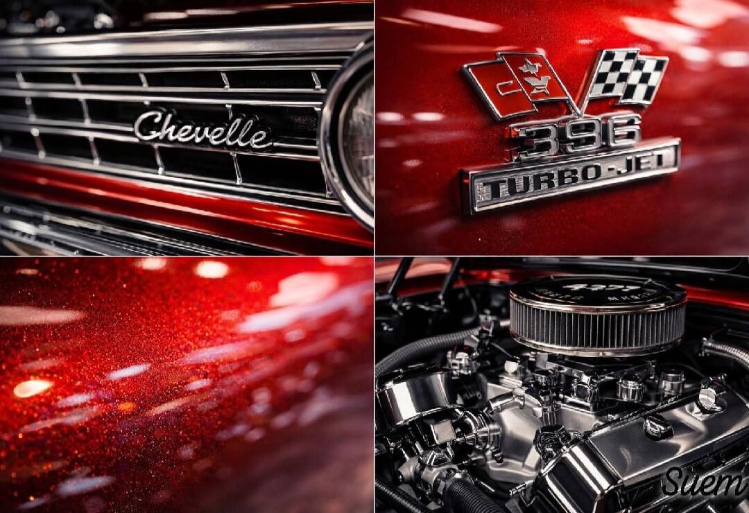 Chevelle; 396 TURBO-JET; Chevelle; [engine image label not fully legible]