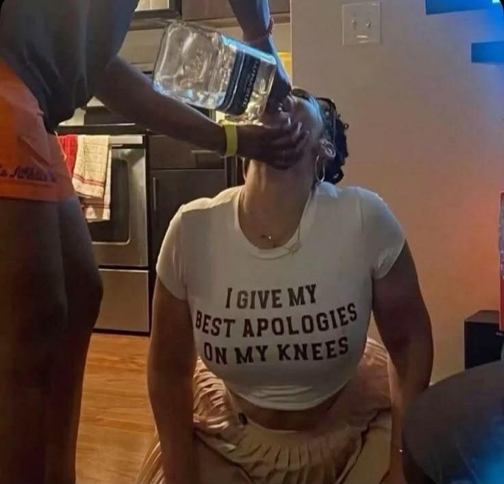 I GIVE MY BEST APOLOGIES ON MY KNEES