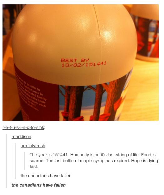 EsT BY_ 02 151441 faddison armintytresh The year is 151441 Humanky is on ts last string of Ife Food s scarce The last bottie of maple syrup has expired Hope is dying fast the canadians have fallen the canadians have fallen