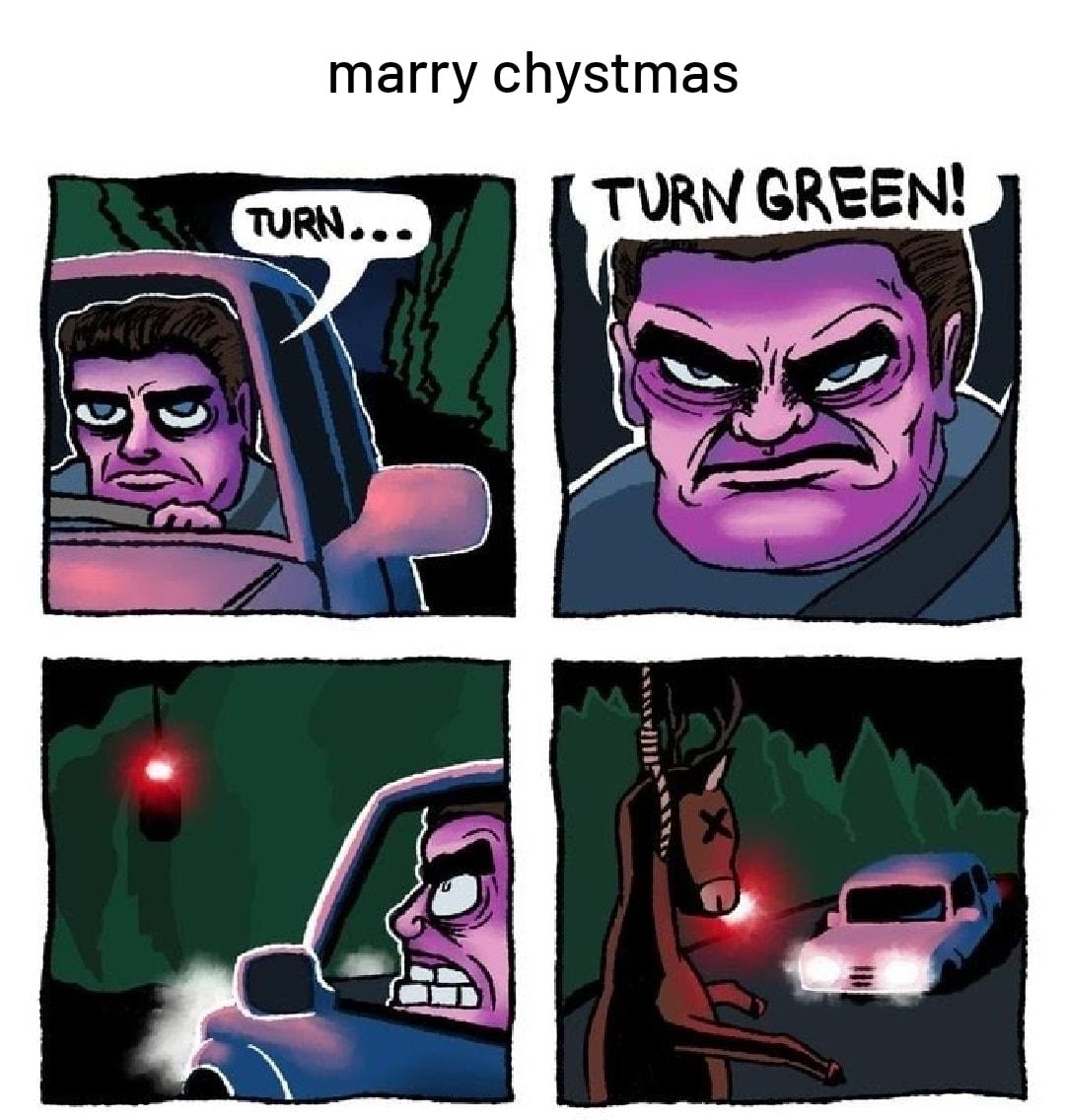 marry chystmas TURN GREEN DANOBSTRICTION
