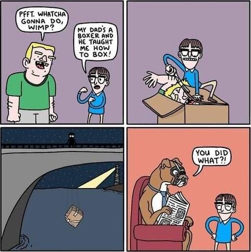 PFFT WHATCHA GONNA DO WiMp MY DADS BOXER AND HE TAUGHT ME How To BOX