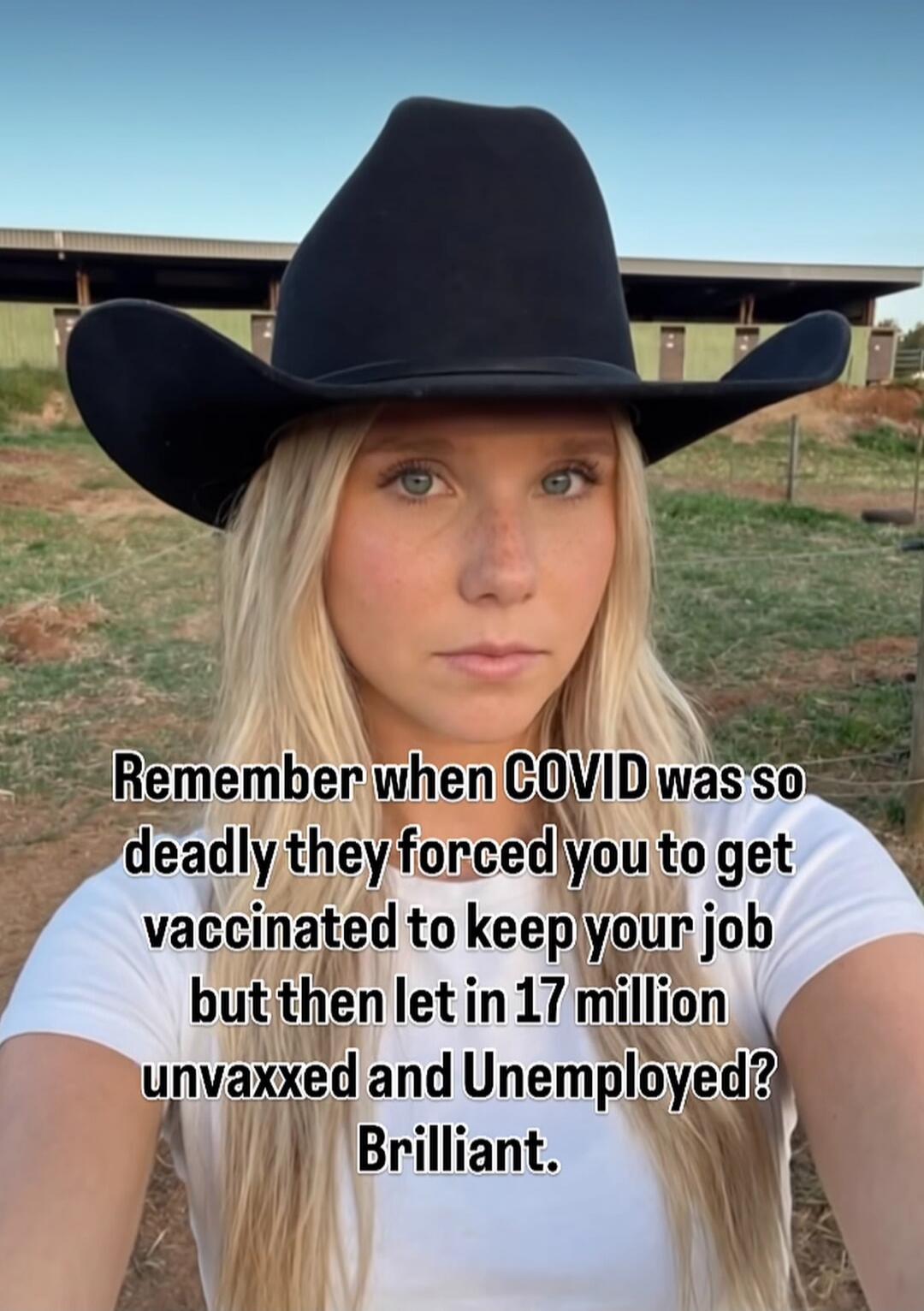 Remember when COVID was so deadly they forced you to get vaccinated to keep your job but then let in 17 million unvaxxed and Unemployed? Brilliant.
