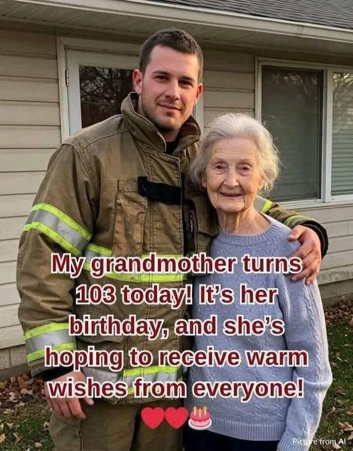 My grandmother turns 103 today! It's her birthday, and she's hoping to receive warm wishes from everyone!