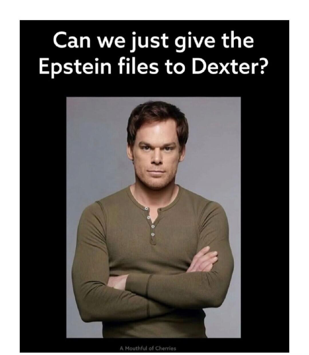 Can we just give the Epstein files to Dexter?
