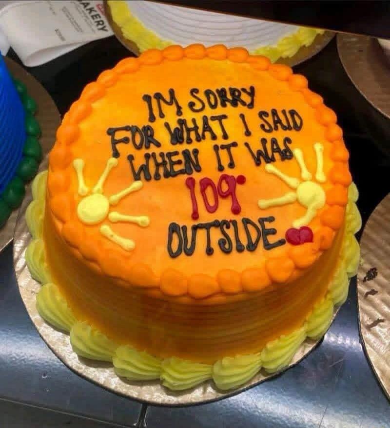 IM SORRY FOR WHAT I SAID WHEN IT WAS 109° OUTSIDE