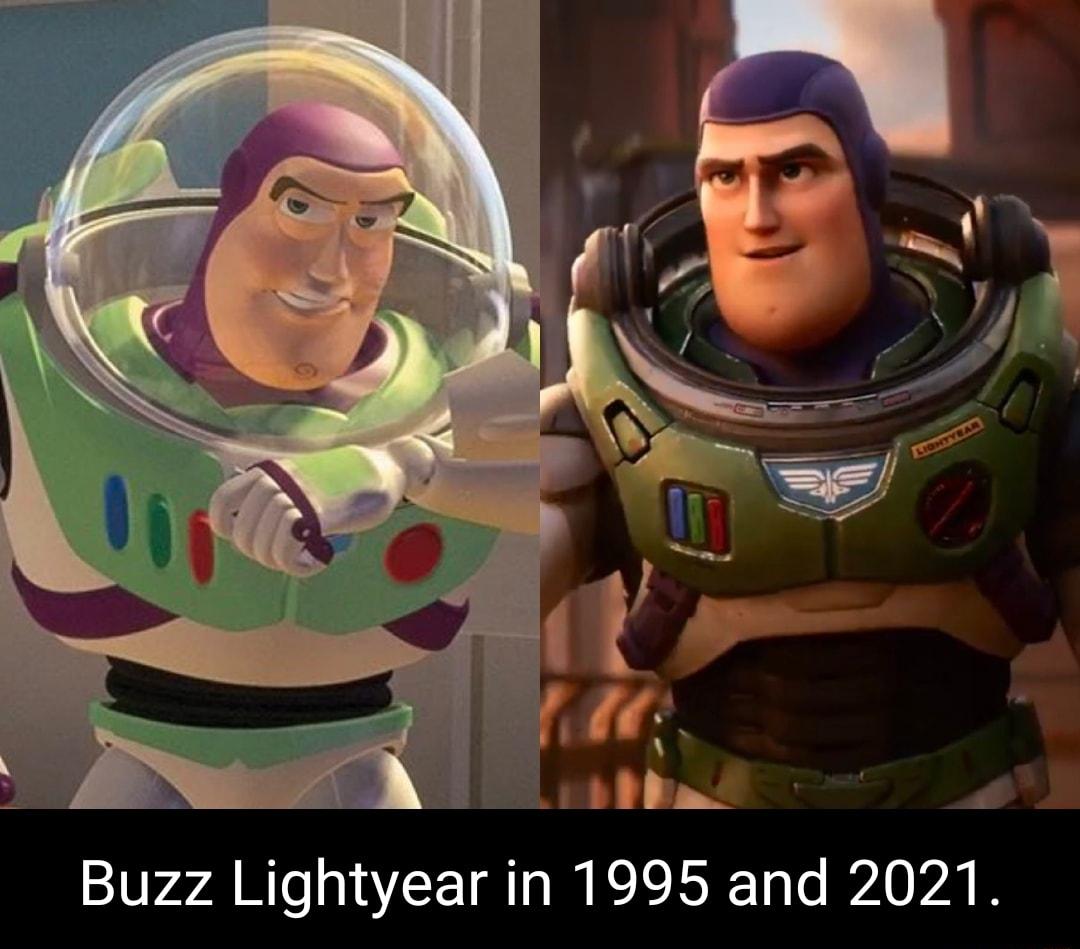 Buzz nghtyear in 1995 and 2021