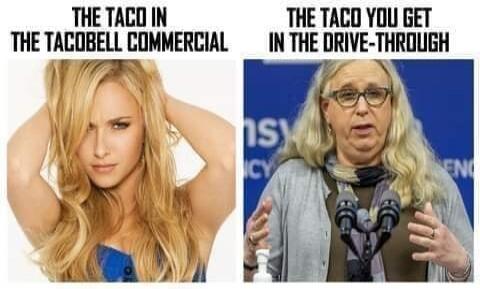 THE TACO IN THE TACOBELL COMMERCIAL, THE TACO YOU GET IN THE DRIVE-THROUGH