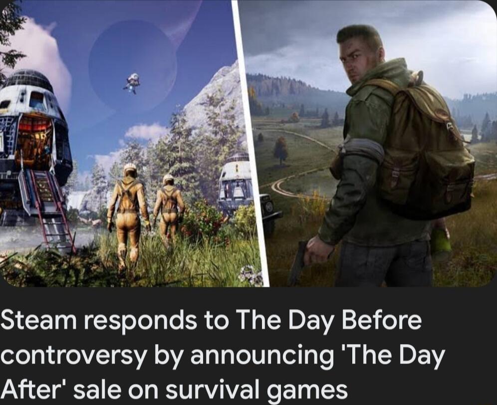 Steam responds to The Day Before controversy by announcing The Day After sale on survival games