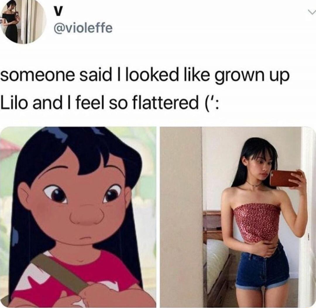 someone said I looked like grown up Lilo and I feel so flattered (':