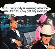 it Everybody is wearing a hat bu me Can this day get any worse
