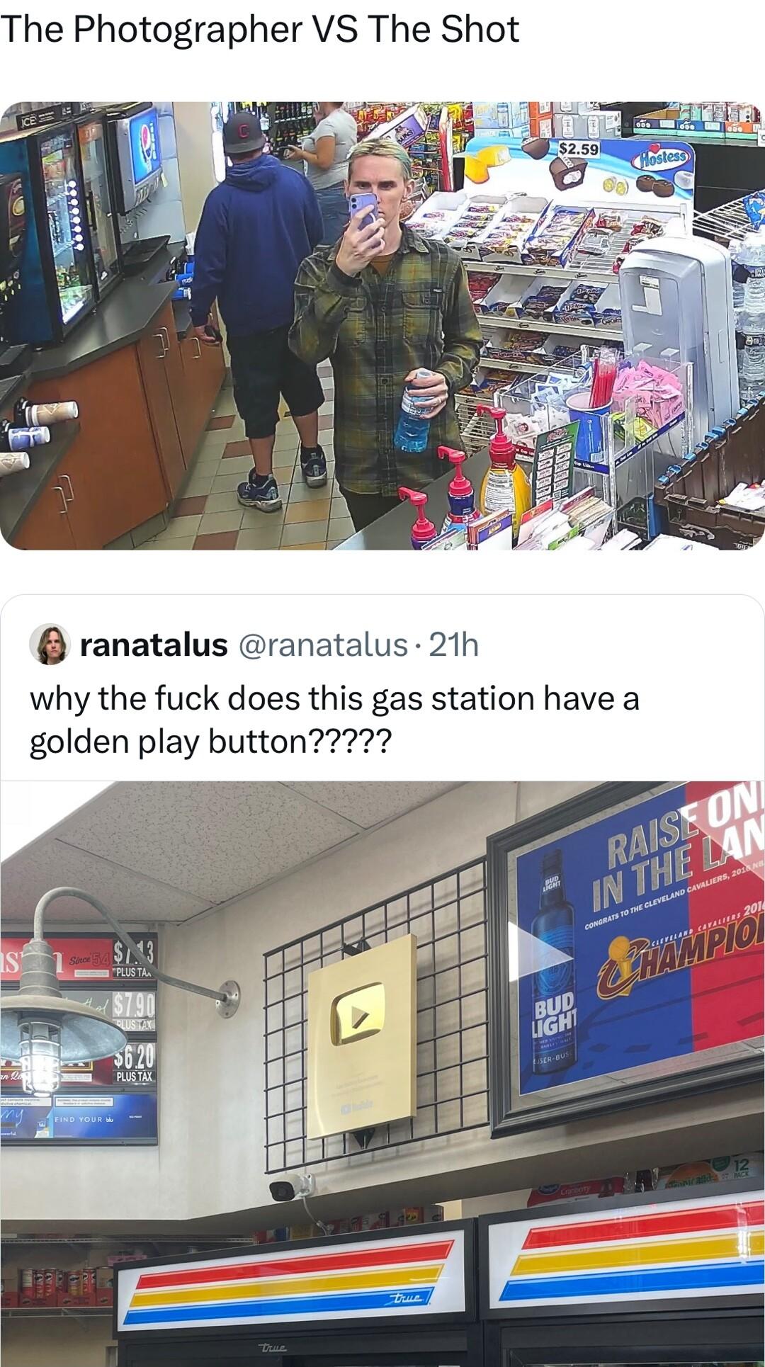 he Photographer VS The Shot ranatalus ranatalus 21h why the fuck does this gas station have a