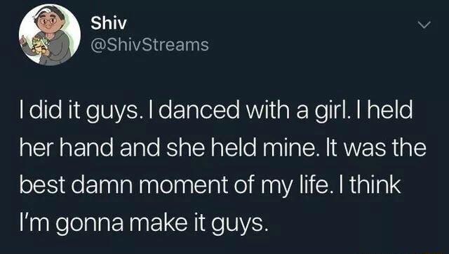 Shiv v S AR KelleNieNVR Ko IalelTo RV g Nelld MNaT1 6 her hand and she held mine It was the best damn moment of my life think BaaRelelalat R e CHIReUVR