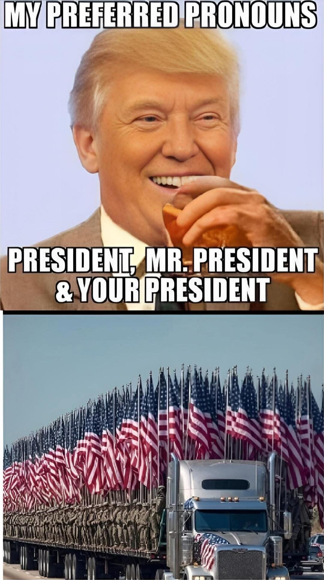 MY PREFERRED PRONOUNS
PRESIDENT, MR. PRESIDENT & YOUR PRESIDENT