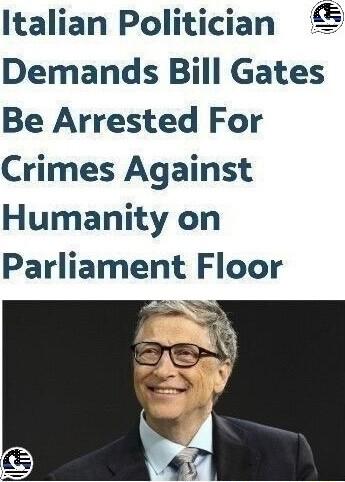 Italian Politician Demands Bill Gates Be Arrested For Crimes Against Humanity on Parliament Floor SSRGS