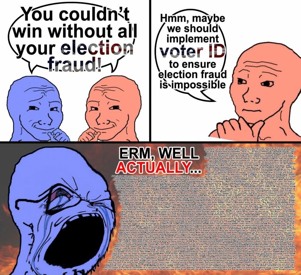 Ymht n witlho_t all our electiop yfr_audvf Hrim maybe we shoul implement voter I to ensure election fraud isimpossible