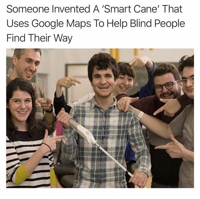 Someone Invented A Smart Cane That Uses Google Maps To Help Blind People Find Their Way