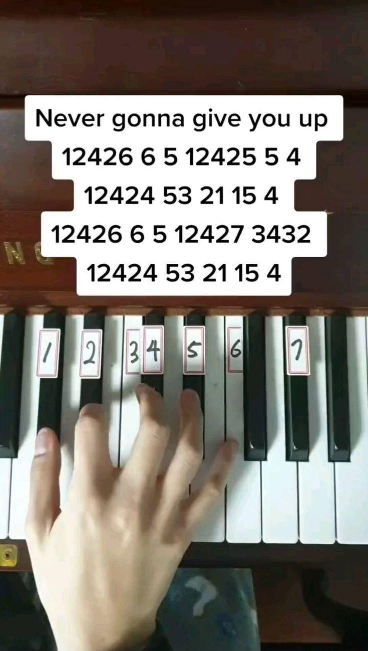 Never gonna give you up 12426 6 51242554 124245321154 12426 6 512427 3432 12424 5321154 T