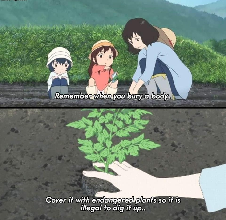 AN YAl AN S Cover it withendangerediplants soit is illegal to digit up