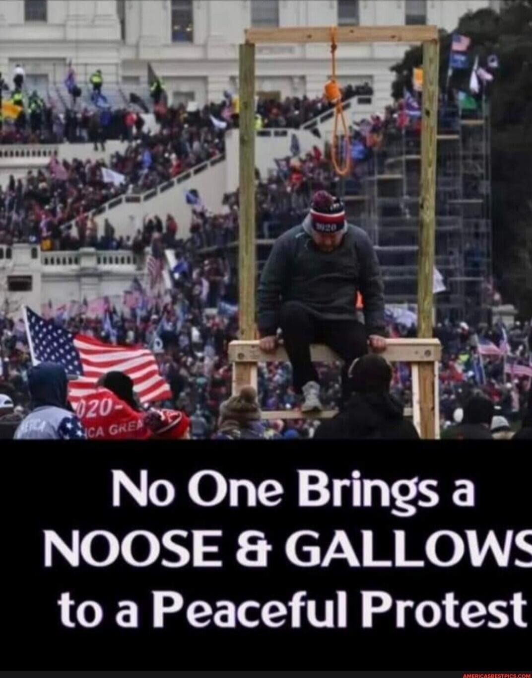 No One Brings a NOOSE & GALLOWS to a Peaceful Protest