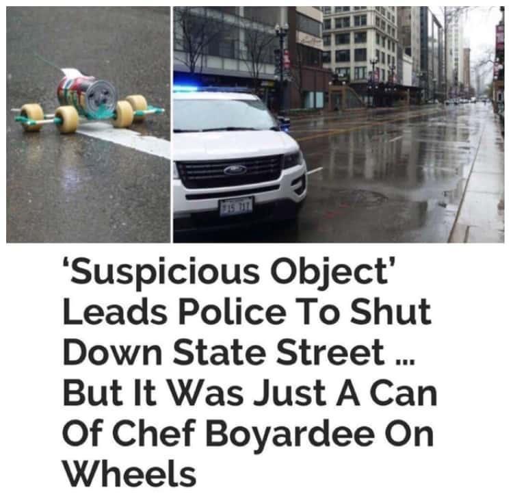 Suspicious Object Leads Police To Shut Down State Street But It Was Just A Can Of Chef Boyardee On Wheels