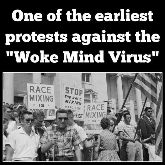 One of the earliest protests against the Woke Mind Virus