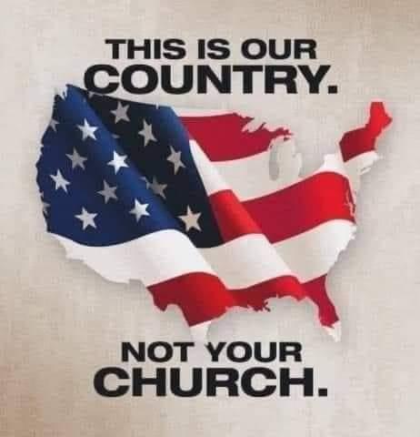 THIS IS OUR OUNTRY NOT YOUR CHURCH
