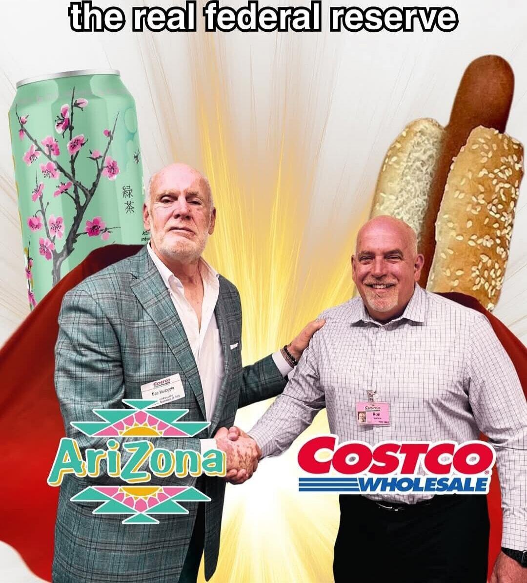 the real federal reserve. Arizona. Costco Wholesale. Don Vultaggio. Ron. Green Tea.