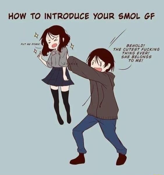 HOW TO INTRODUCE YOUR SMOL GF v THE CUTEST FUCKING THING EVERT SHE BELONGS 70 ME