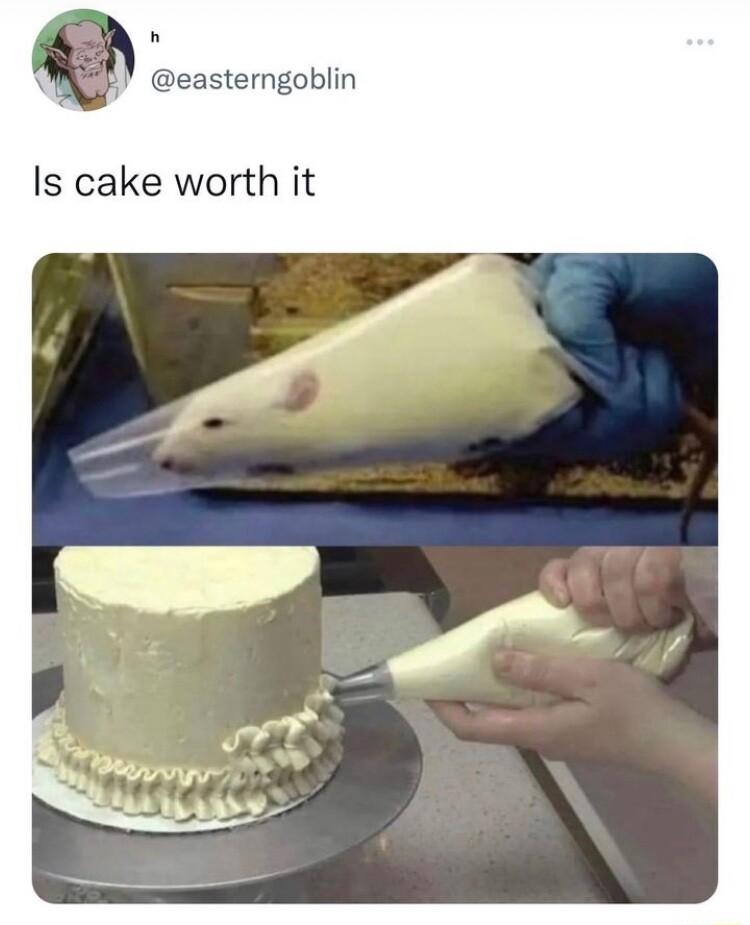 Q easterngoblin Is cake worth it