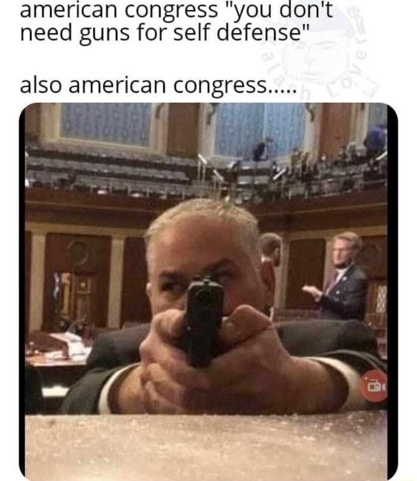 american congress you don need guns for self defense also american congress