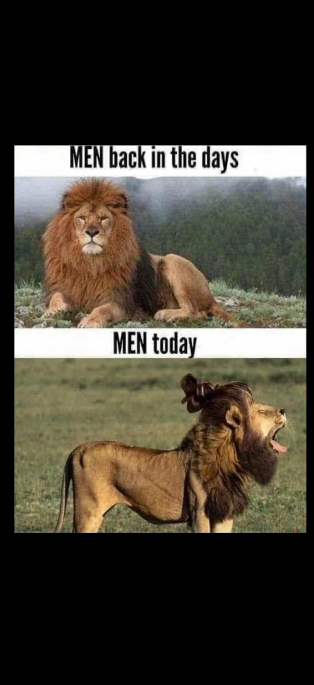 MEN back in the days MEN today