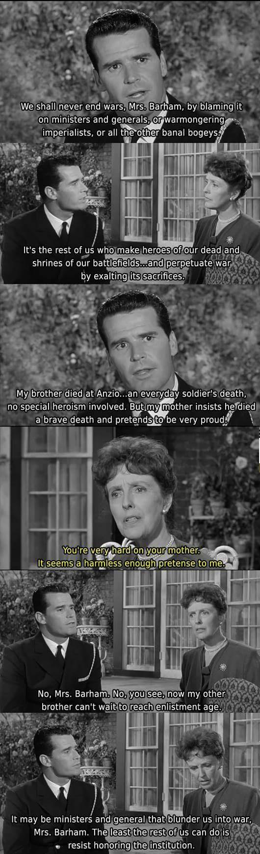 O 210 an evei daysoldierstagatng no special h yfother insists hefdied e a brave B LR proud 5 w ighfpretense tom O e 4 It may be ministers andjgeneral thatiblunder us intowar Mrs Barham Thelleastithelrestioflus can dojis fay resist honoringthelinstitution A r
