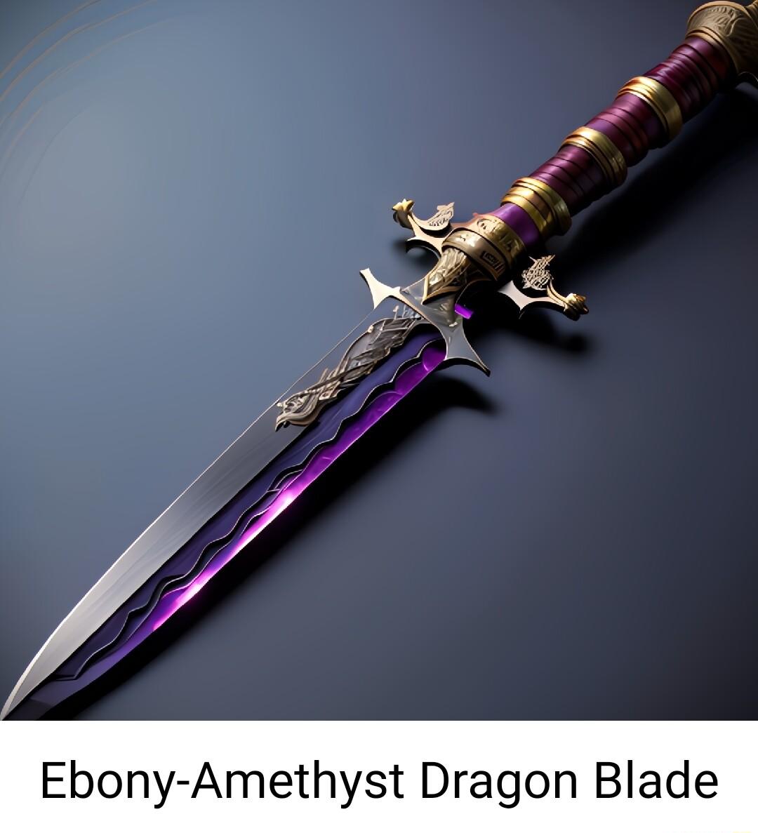 Ebony Amethyst Dragon Blade