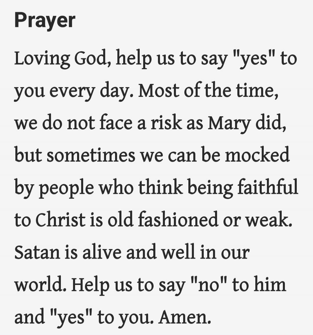 Prayer

Loving God, help us to say 