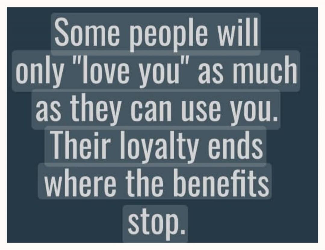 Some people will only 