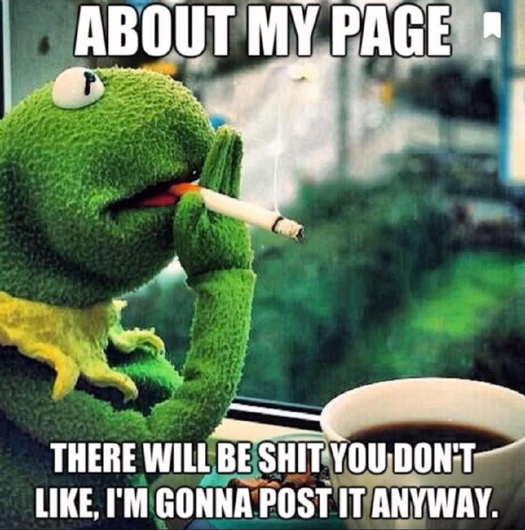 ABOUT MY PAGE THERE WILL BE SHIT YOU DON'T LIKE, I'M GONNA POST IT ANYWAY.