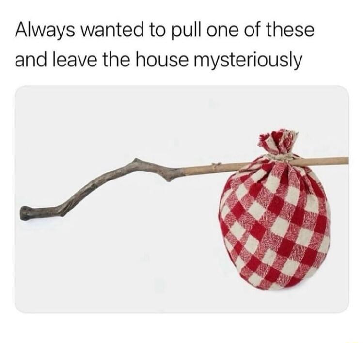 Always wanted to pull one of these and leave the house mysteriously