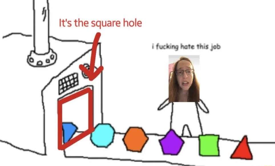 Its the square hole