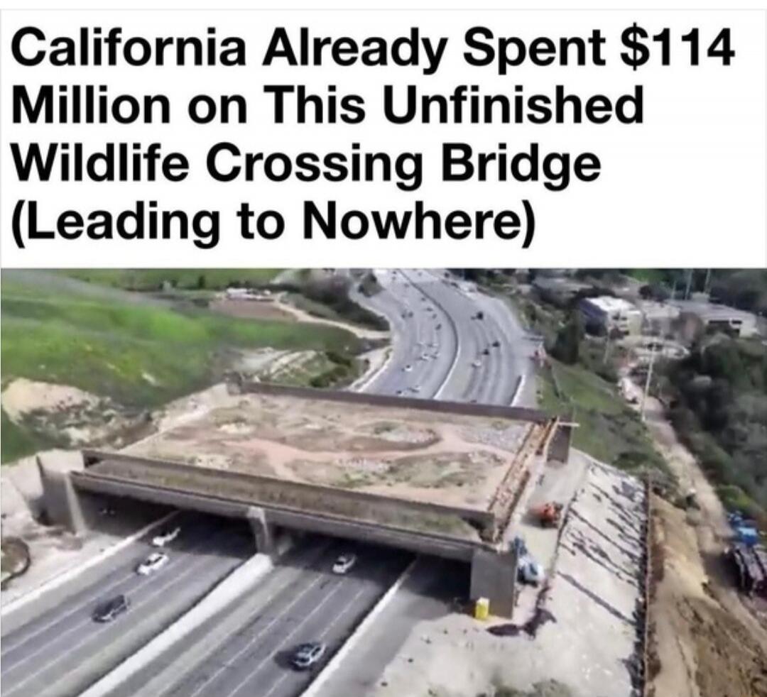 California Already Spent $114 Million on This Unfinished Wildlife Crossing Bridge (Leading to Nowhere)