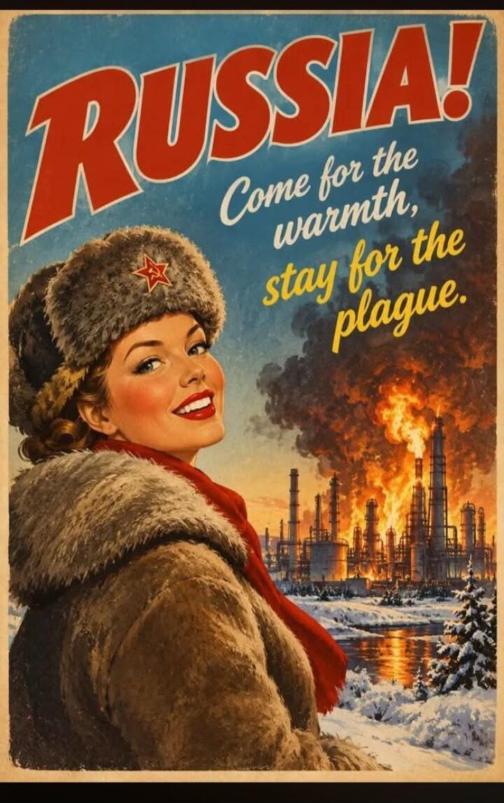 RUSSIA! Come for the warmth, stay for the plague.