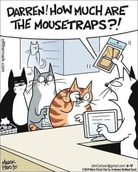 DARREN HoW MUCH ARE THE MOUSETRAPS P