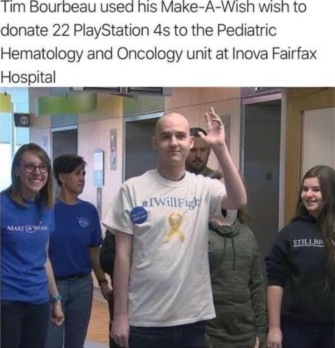 Im Bourbeau used donate 22 PlayStation 4s to the Pediatric Hematology and Oncology unit at Inova Fairfax Hospital