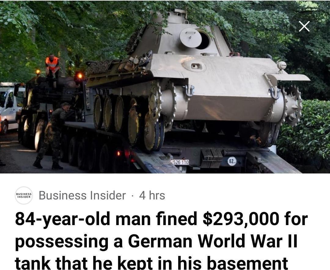 Business Insider 4 hrs 84 year old man fined 293000 for possessing a German World War I