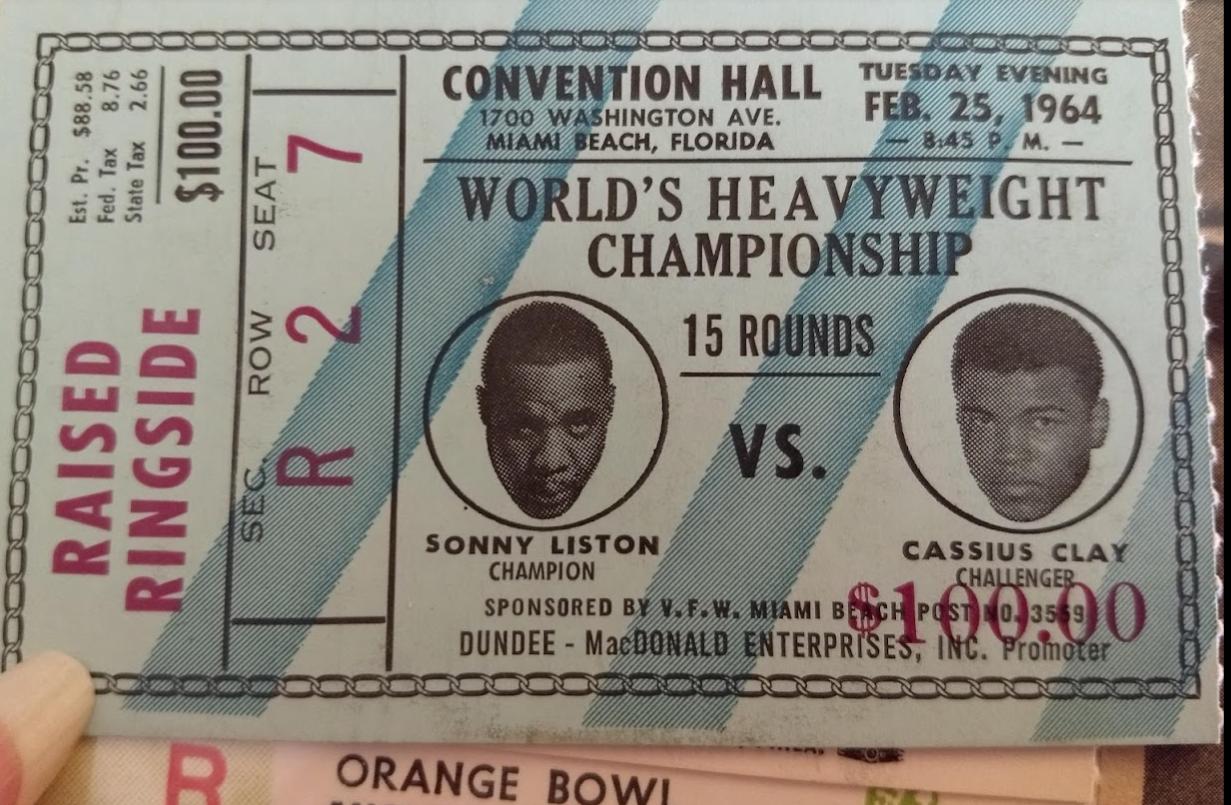 S IUEiDAY EVENING ONVENTION HALL FEB 25 1964 71700 WASHINGTON AVE State Tax 266 o x S 7 CHAMPION SPONSORED DUNDEE M