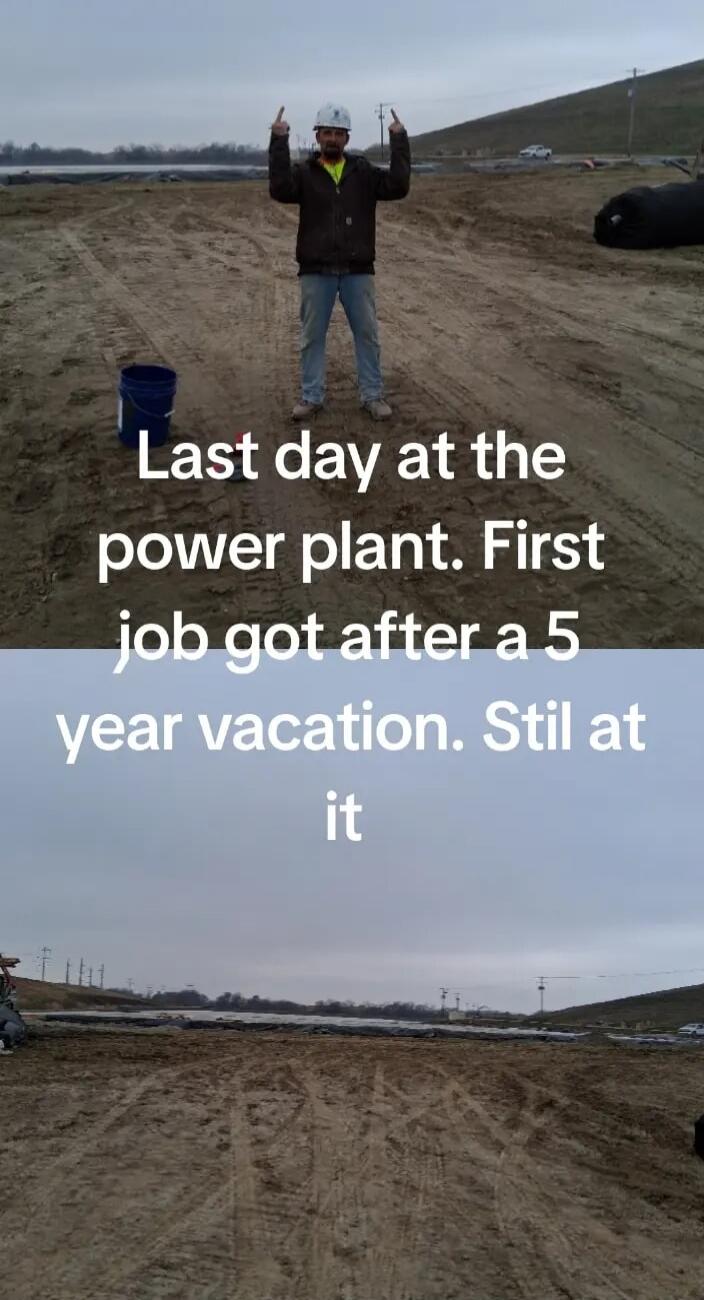 Last day at the power plant. First job got after a 5 year vacation. Stil at it