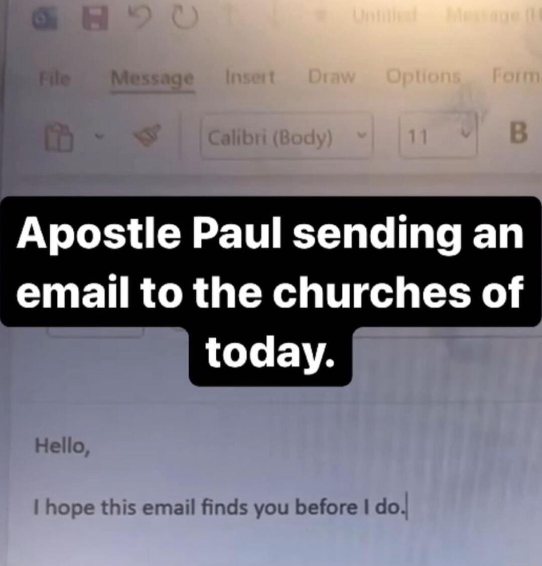 Apostle Paul sending an RO G EXA T Y mail finds you before do